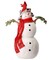 Contemporary Home Living 12.5&#x22; Country Roads Snowman with Cardinal Christmas Tabletop Decoration